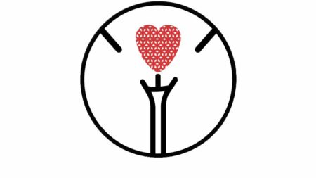 Vラインのデザイン　ハート　イラスト図解